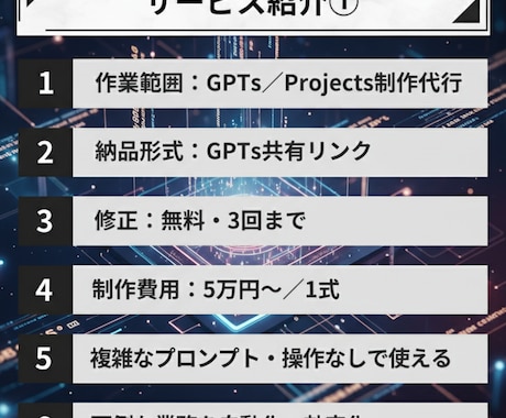 あなた専用のAIツール(GPTs/GAS)作ります プロンプト不要で業務効率化 ！ChatGPTをカスタマイズ イメージ2