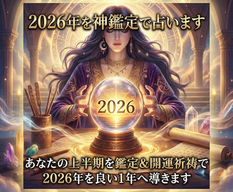 1月15日迄の価格2026年上半期神鑑定で占います あなたの上半期を鑑定＆開運祈祷で2026年を良い1年へ導く イメージ1