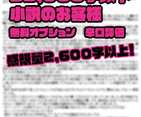 あなたの作品の感想書きます 作品に自信がない時、感想に飢えている時に最適 イメージ2