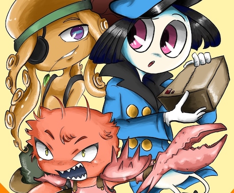 あなただけの1枚お描きします クセのある絵柄でご依頼のイラストお描きします! イメージ1