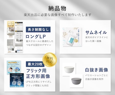 楽天市場特化｜売れる商品ロングページを制作します 楽天SOY受賞店12年｜LP・フリック画像・白抜き一式対応 イメージ2