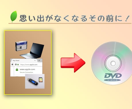 思い出をDVD化します 保存したい映像！壊れる前に！DVDへ！ イメージ1