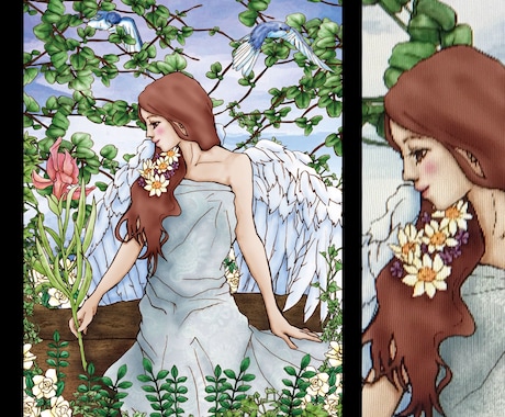 イラスト描きます 女性と花をモチーフにしたイラストが得意です。 イメージ1