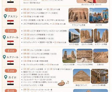 旅のしおり・無駄ゼロの計画表作成します 効率よく観光地を巡る！実体験ベースのモデルルートをご提案！ イメージ1
