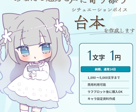 ラフ提案無料 ｜シチュボ 同人音声の台本執筆します イメージ1