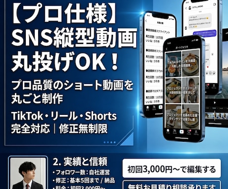 プロ品質のショート動画を丸ごと制作します イメージ1