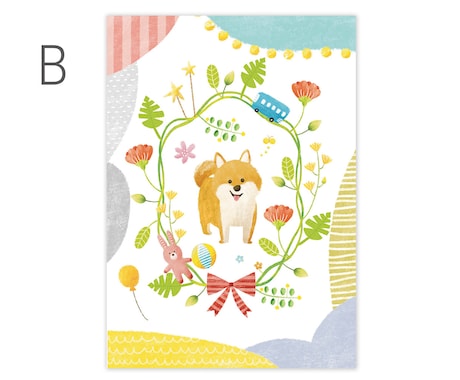 絵本タッチで描く｜愛犬オーダーイラスト描きます 世界にひとつだけの「うちの子」を、あたたかい雰囲気で描きます イメージ2