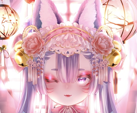 華やかなSNS映するアイコンのイラスト制作承ります ご希望に沿った丁寧で綺麗なイラスト描きます!! イメージ1