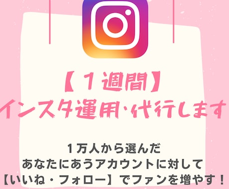 インスタ運用代行　あなたのファンを増やします 【最高のリスト】でファンを増やす！ イメージ1