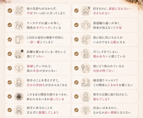 今の2人の恋愛構造を読み解きます 彼の本音 × 心のブレーキ × 二人の関係性 イメージ2