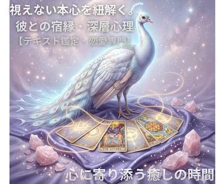 視えない本心を紐解き彼との宿縁を深く鑑定します 秘密の恋や複雑愛に寄り添い、星とカードで真実の未来を映します イメージ1