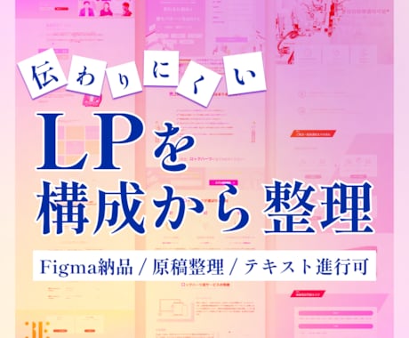 伝わりにくいLPを問合せに繋がる構成へ整理します イメージ1