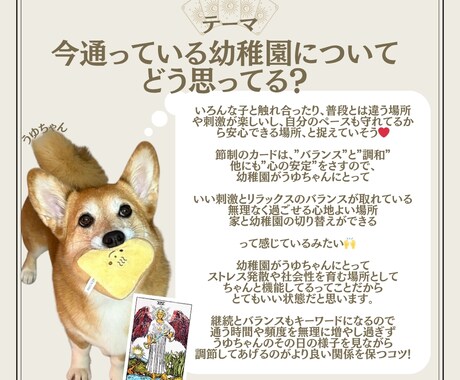 1枚引きで大切な家族の気持ちを占います タロットカード：ペットちゃんの気持ち占い イメージ1