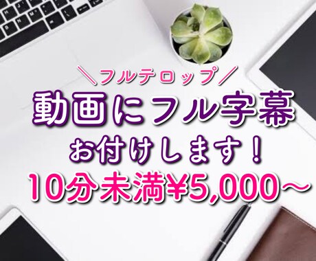 動画にフル字幕お付けします ビジネス系・エンタメ系など様々なテイストに対応！ イメージ1