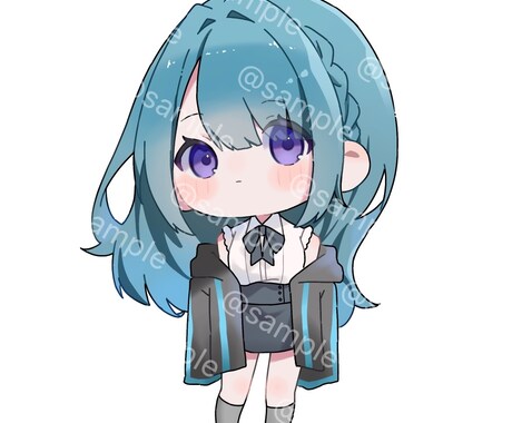 もちもちしたミニキャライラスト描きます 商用利用込み！アイコン、配信立ち絵などに イメージ2