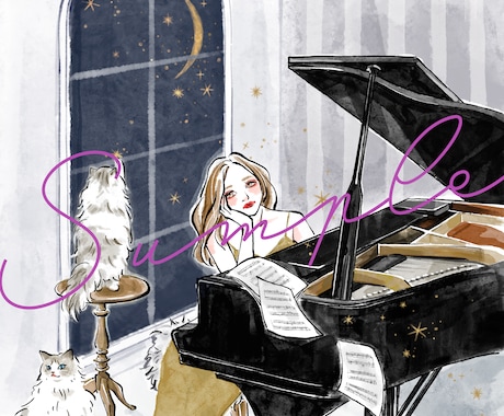 商用OK!オシャレな人物イラスト描きます 美大で洋画を学んだ絵が描けるデザイナーです♪ イメージ2