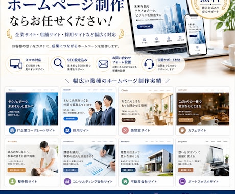 はじめての方も安心！格安でホームページを制作します イメージ1