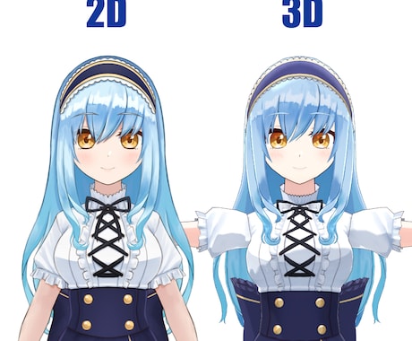 Vtuber、VRChat向け3Dモデル制作します blender、Vroidで作成いたします。 イメージ2