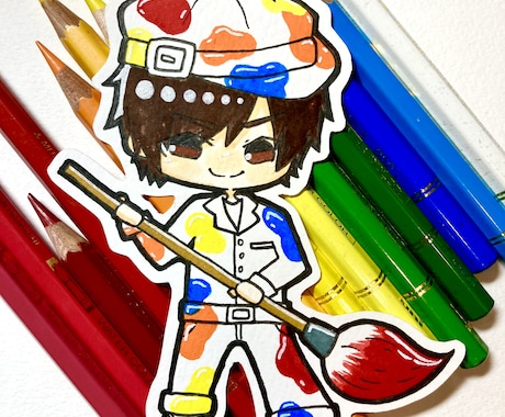 コラージュ色紙作成します オリジナルキャラクターや推し様を色紙いっぱいにデコります イメージ2