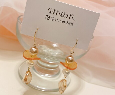 新作ハンドメイドアクセサリーを制作致します カラーシリーズの登場♡ オレンジ♡ イメージ2