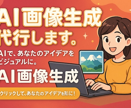画像生成を加速します AI技術であなたのイメージを形に。画像生成を代行します。 イメージ1