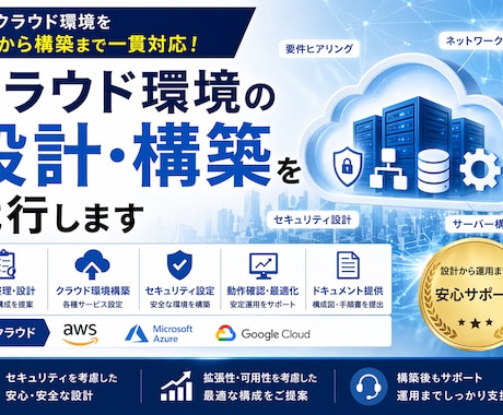 クラウド環境の設計・構築を代行します AWS/Azure/GCPの構築を一貫対応 イメージ1