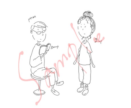 ゆる〜いイラスト描きます SNSのアイコンや挿絵などに！ちょっとしたイラスト描きます イメージ2
