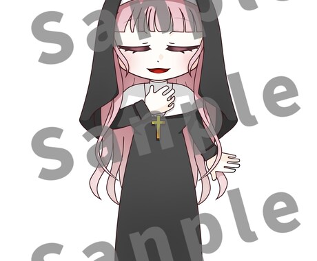 あなただけのミニキャラ立ち絵・アイコン制作します キラッとかわいい立ち絵・アイコンを描きます！ イメージ2