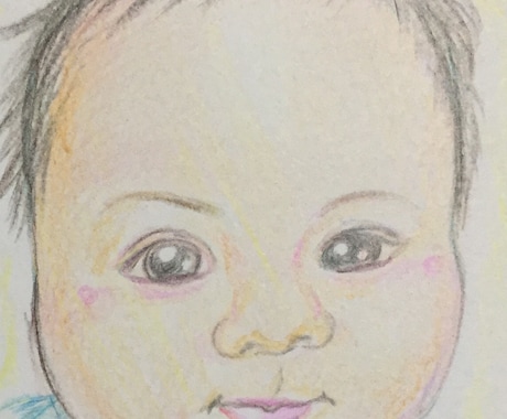 小さなお子さんの似顔絵を描きます プレゼント用、アイコン用など使用目的自由 イメージ2