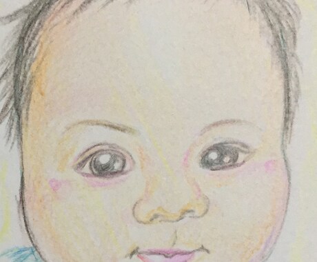 小さなお子さんの似顔絵を描きます プレゼント用、アイコン用など使用目的自由 イメージ2