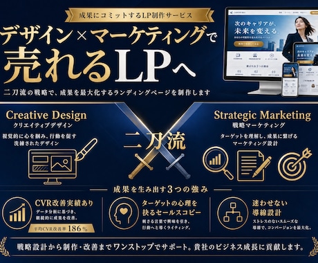 原稿構成丸投げOK！集客・売上UPのLP制作します CVR改善★WP・STUDIO・ペライチ可◆ イメージ2
