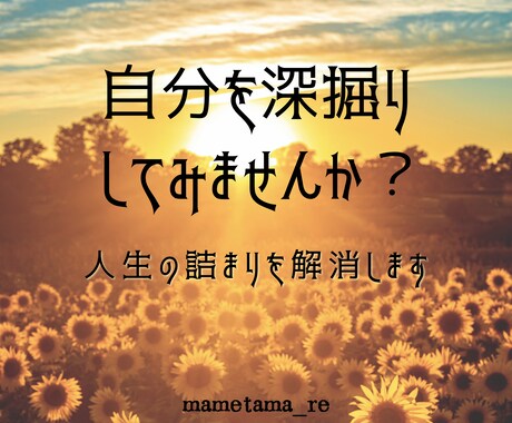 テキスト：生きやすくなる種の発見のお手伝いをします ◎文字数制限なし：人生の流れと本質を見つけるリーディング イメージ1