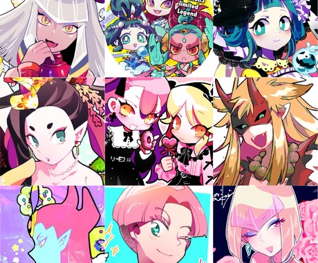 SNSアイコンなど正方形イラスト描きます 小さい表示でも映えるイラスト&カラー イメージ2