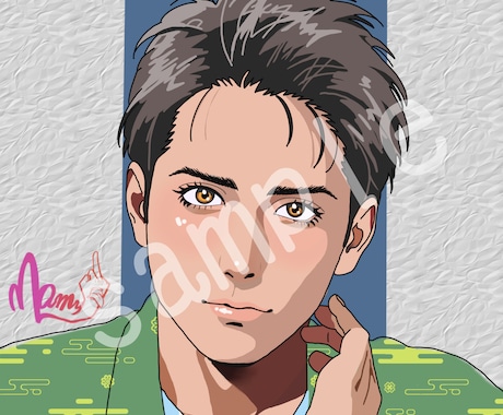 写真を元に似顔絵を描きます プレゼント･アイコン用にオススメです！ イメージ1
