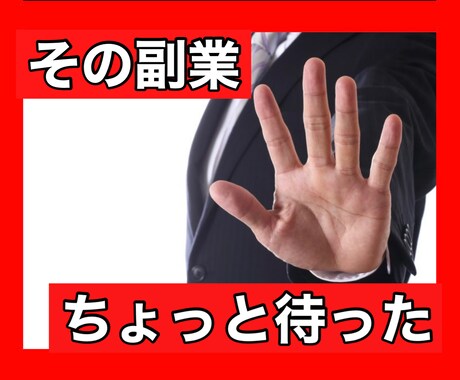 あなたが始めようとしてる副業調査します 騙される前に一旦私に相談してください! イメージ1