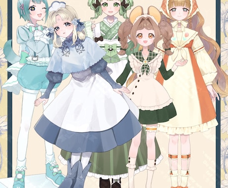 IRIAM・TRPG等立ち絵製作します 柔らかい塗りの女の子が得意です！ イメージ2