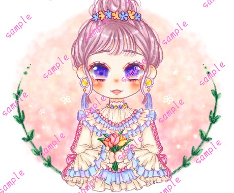 ゆるふわでかわいい女の子のアイコン描きます ゆるふわでかわいいオシャレな女の子描きます！ イメージ2