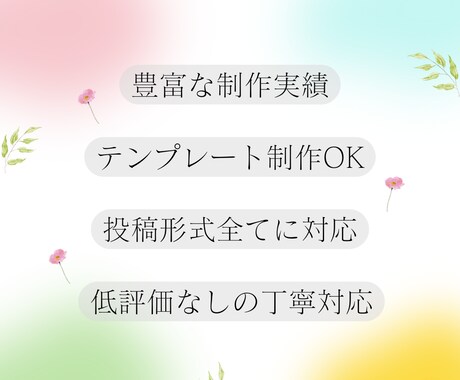 Instagramの投稿画像作成します テンプレは安心のCanva納品◎投稿データはPNG納品です イメージ2