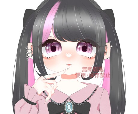 あなただけの可愛いアイコンを制作します 女の子でも男の子でも、あなた用のイラストを制作します！ イメージ1
