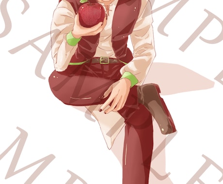 Apple mascot characterます To the mascot of the website. イメージ2