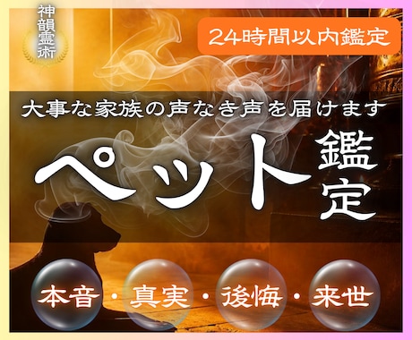 ペット霊視鑑定 虹の橋の大事な家族を霊視で視ます あの子が伝えたい言葉、伝えられなかった思いを私が代筆します。 イメージ1