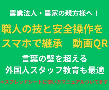 動画QRで作業のやり方、機具の安全操作教育出来ます 全動画ライブラリー化！検索機能で欲しい動画が即座に出ます イメージ1
