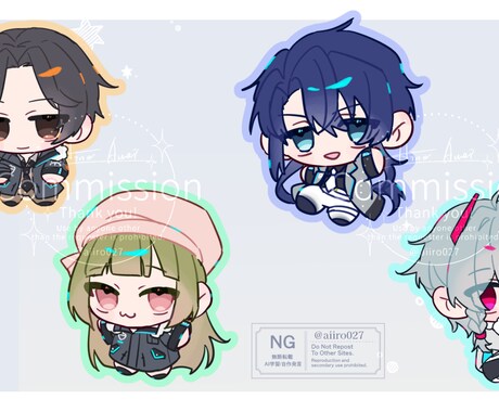 もちもちゆるデフォルメ絵描きます グッズ制作や鑑賞、プレゼントなどに！ イメージ2