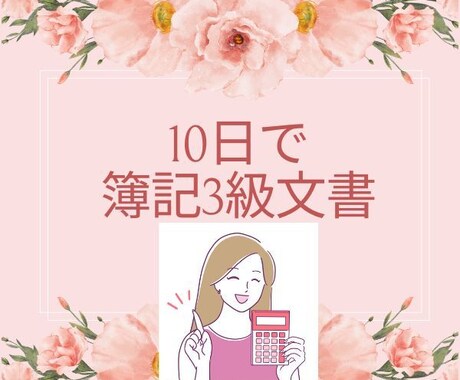 10日で！日商簿記3級取得のお手伝いをします 忙しい社会人は短期間で3級を取得して次に進みましょう（文書版 イメージ1