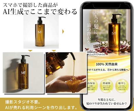 スマホ写真でOK！売れる商品イメージ画像生成します 商品写真もっと売れる一枚に。合成感のないイメージ画像を制作 イメージ2