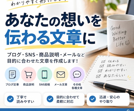 AIを活用して文章作成・修正します LINE・メール・SNSの文章を読みやすく整えます イメージ1