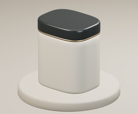化粧品容器の3DCG画像と動画を制作します 容器の外観を、静止画2枚と6秒動画に イメージ1