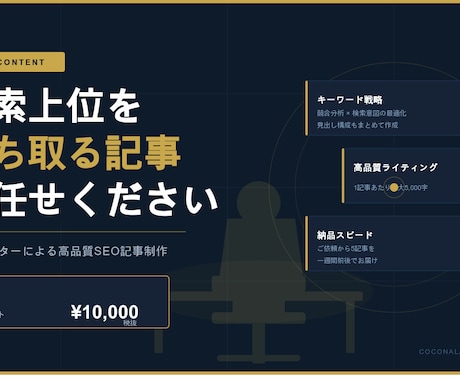 検索上位を狙う！SEO記事5本セット作成します キーワード選定〜見出し構成〜ライティングまで一括対応 イメージ1