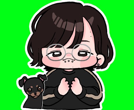 もちもちしたイラスト描きます 「大好き」を詰めた理想の似顔絵を描きます イメージ1