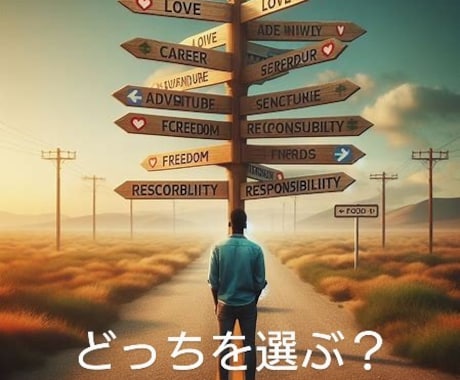 人生の選択、どちらかに迷ったら相談に乗ります 大きい小さいは関係ない！右か左か迷った時は是非ご相談を イメージ1